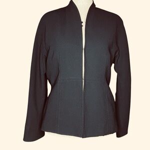 VINTAGE EVAN PICONE 90s Classic Office Business Black Blazer Fully Lined SZ:12